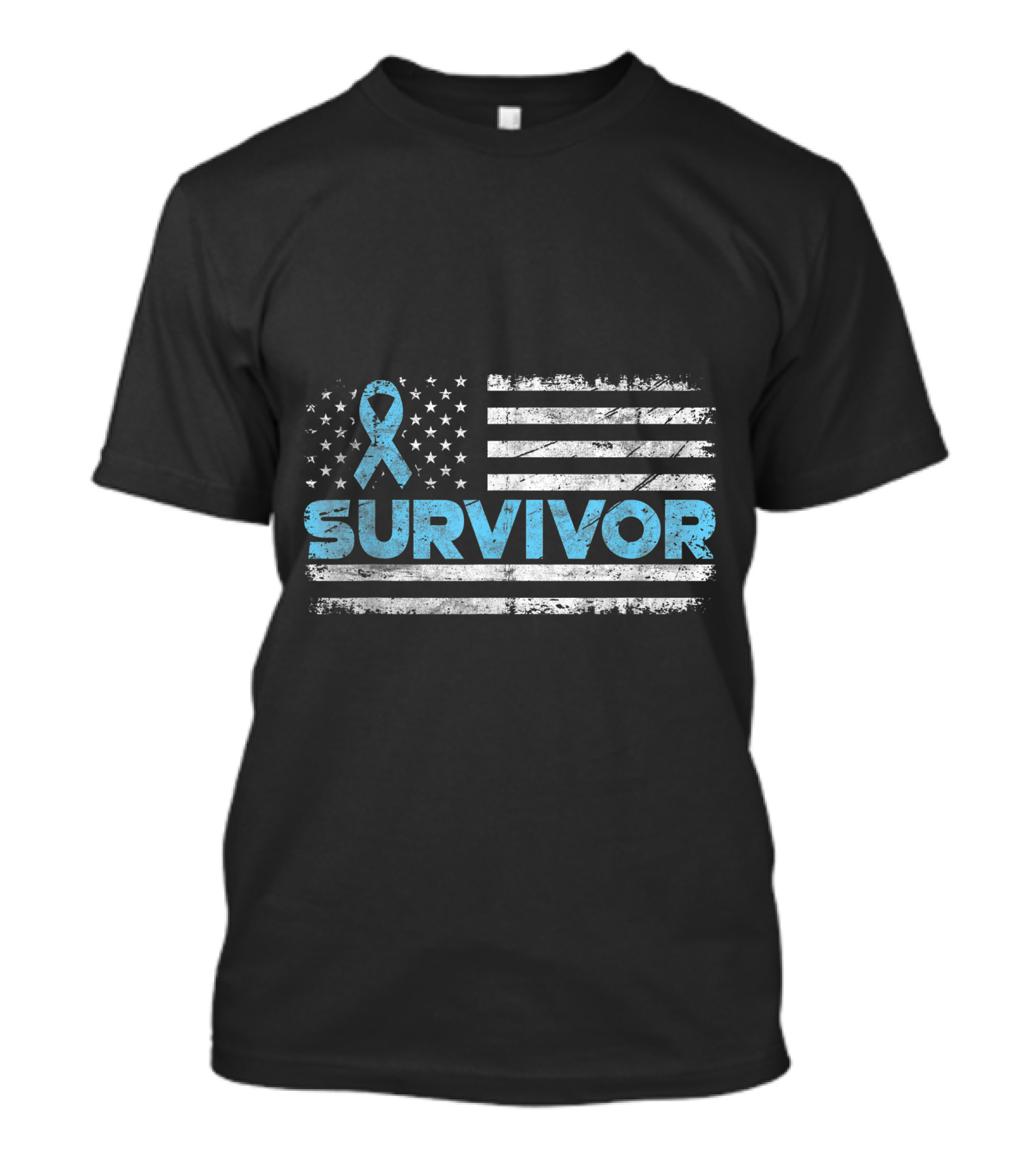 American Flag Survivor Prostate Cancer Awareness T-Shirt