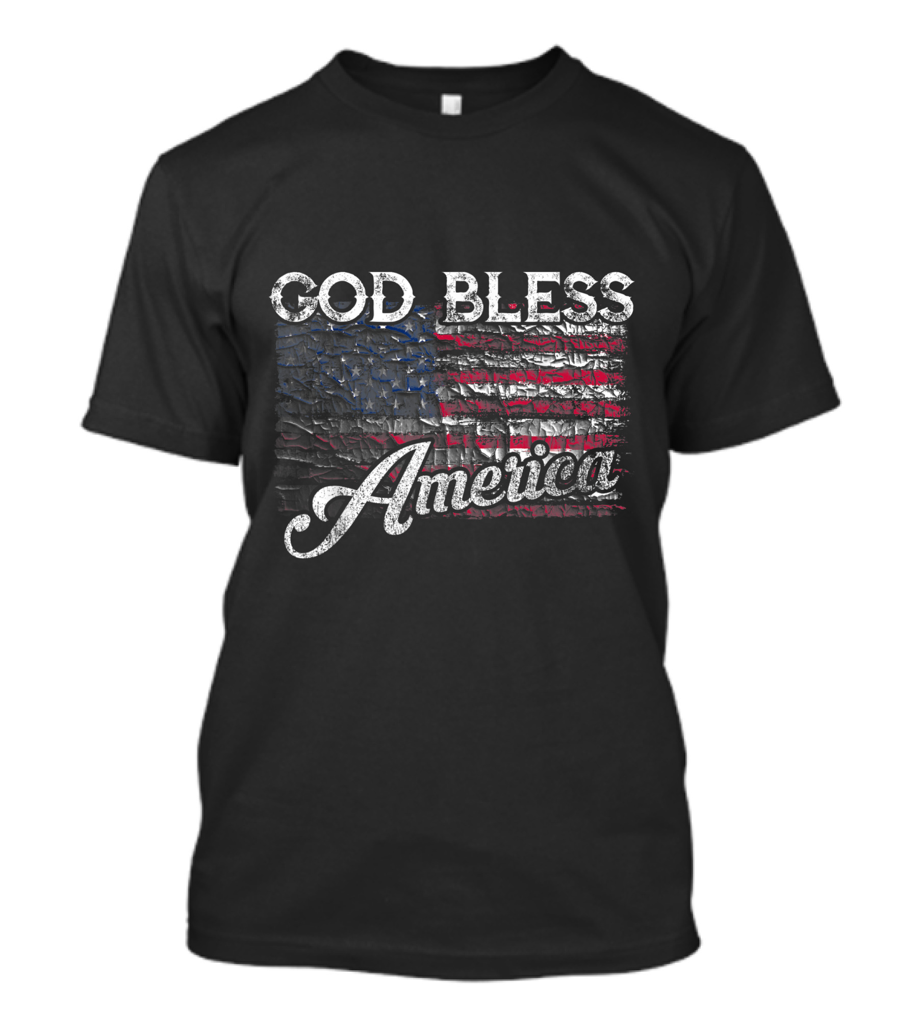 God Bless America Merica American Pride Flag 4Th Of July Patriotic Vintage Look T-Shirt