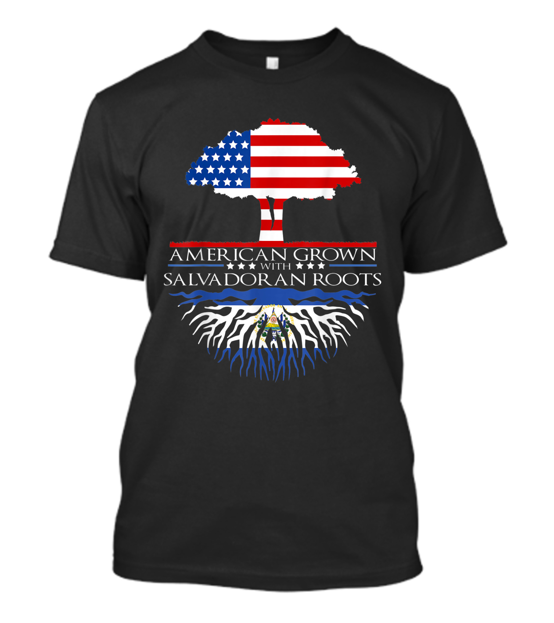 American Grown With Salvadoran Roots Flag Tree T-Shirt