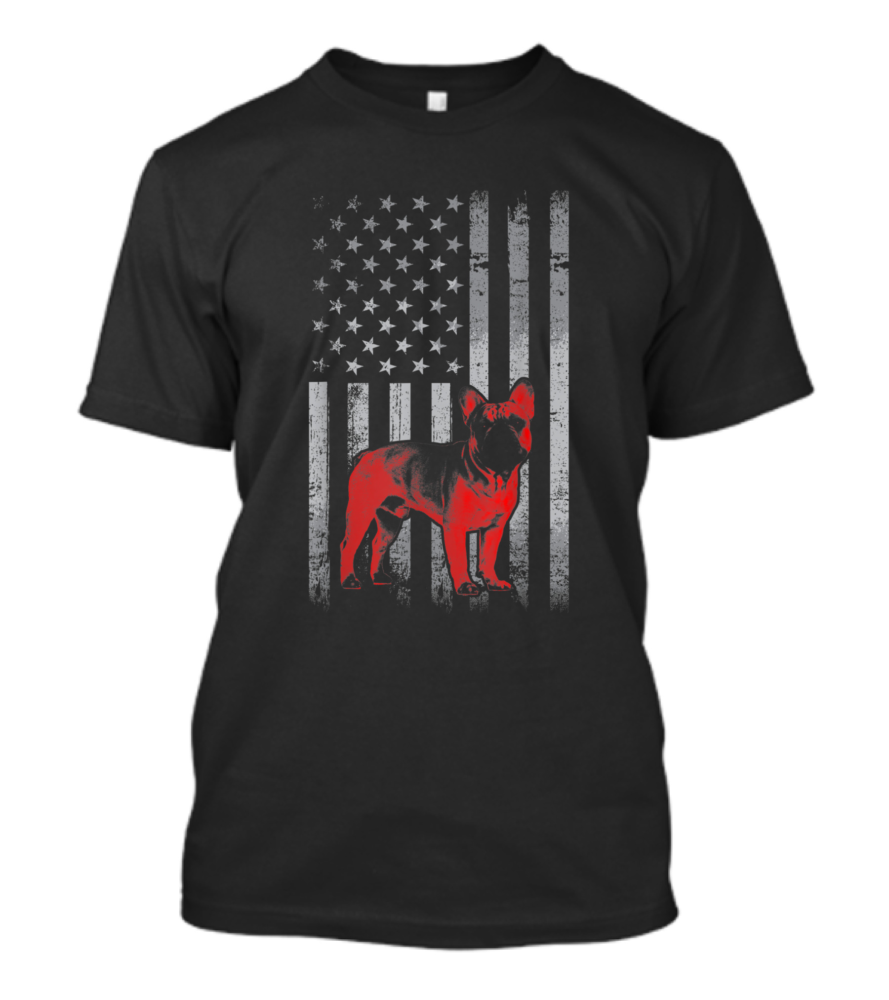 American Flag French Bulldog Patriotic Stars And Stripes Fourth Of July T-Shirt