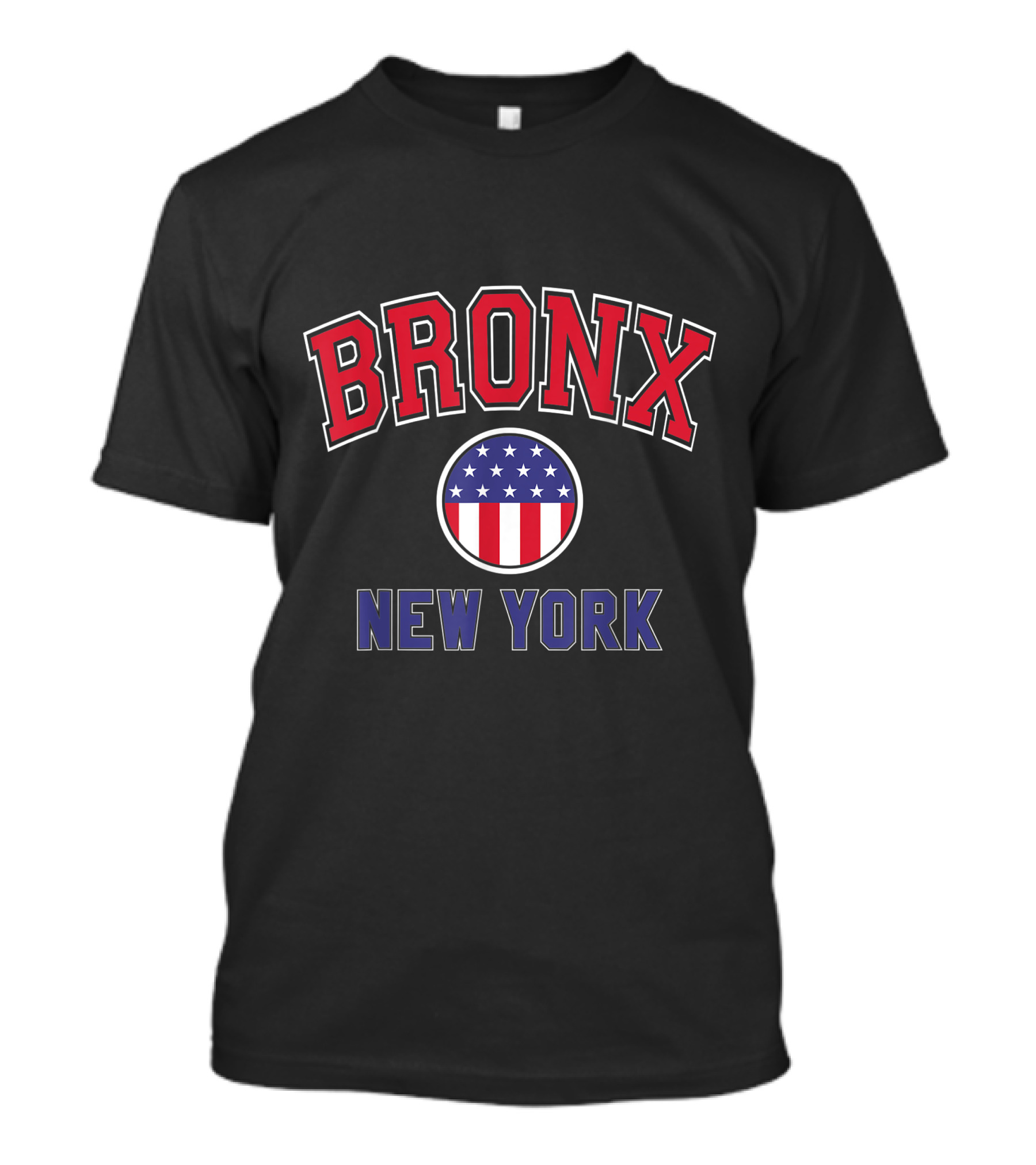 Bronx New York Varsity American Flag Circle T-Shirt