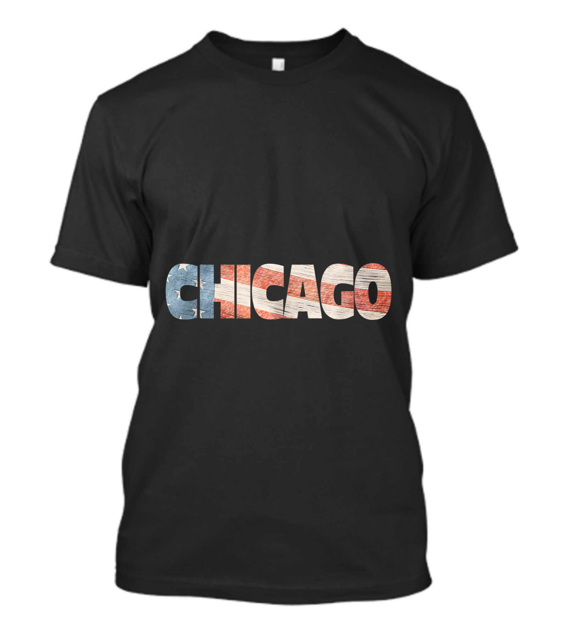Chicago American Flag Stars And Stripes Fourth Of July Patriotic T-Shirt