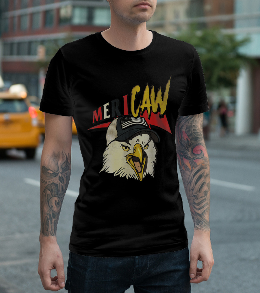 Mericaw American Flag Eagle 4th Of July T-Shirt