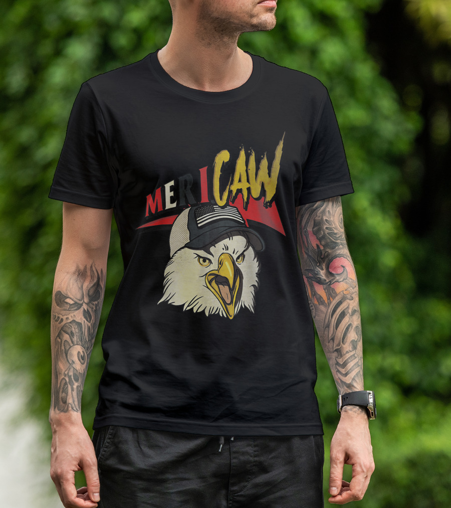 Mericaw American Flag Eagle 4th Of July T-Shirt