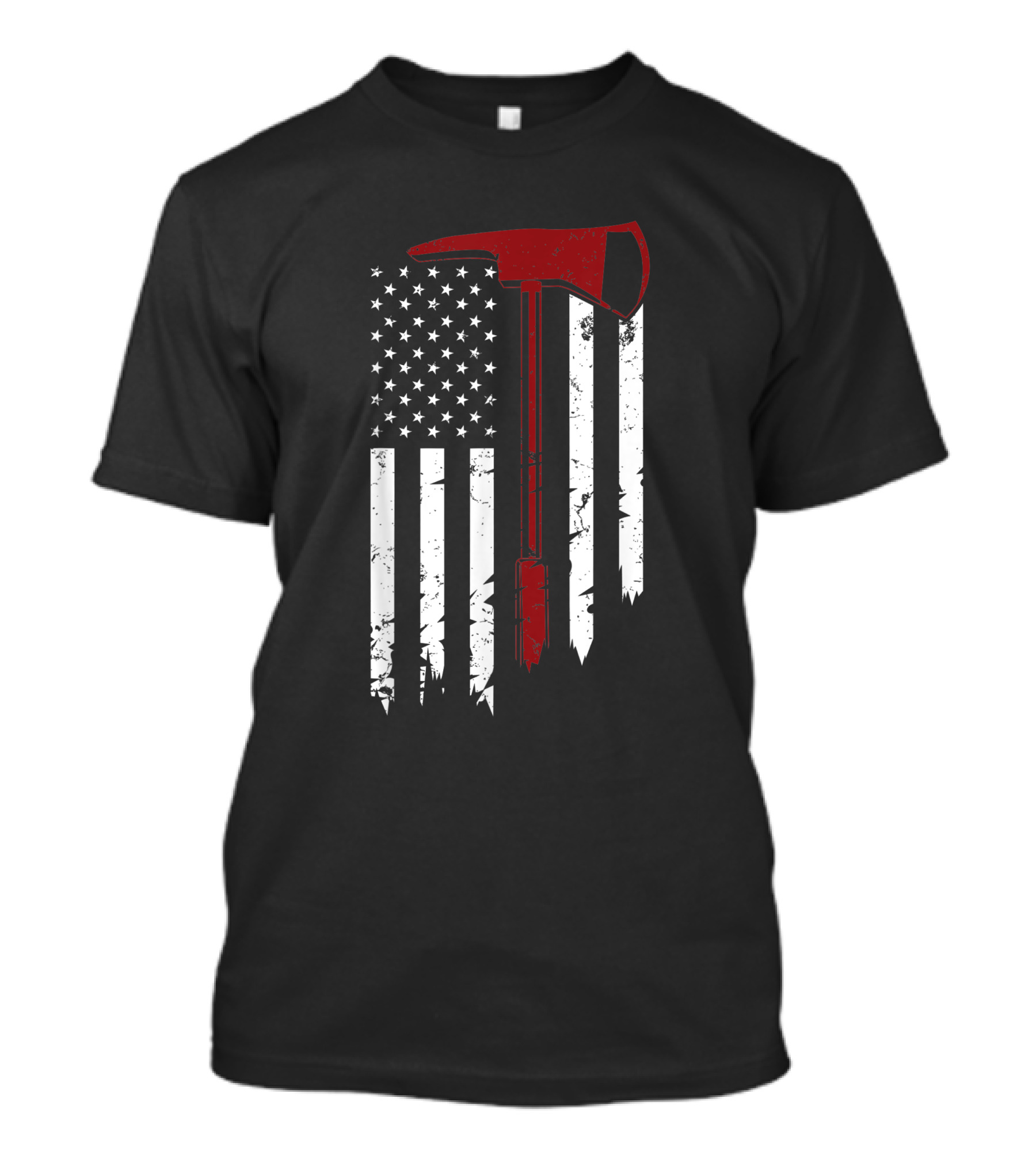 Firefighter Axe American Flag 4th Of July USA T-Shirt
