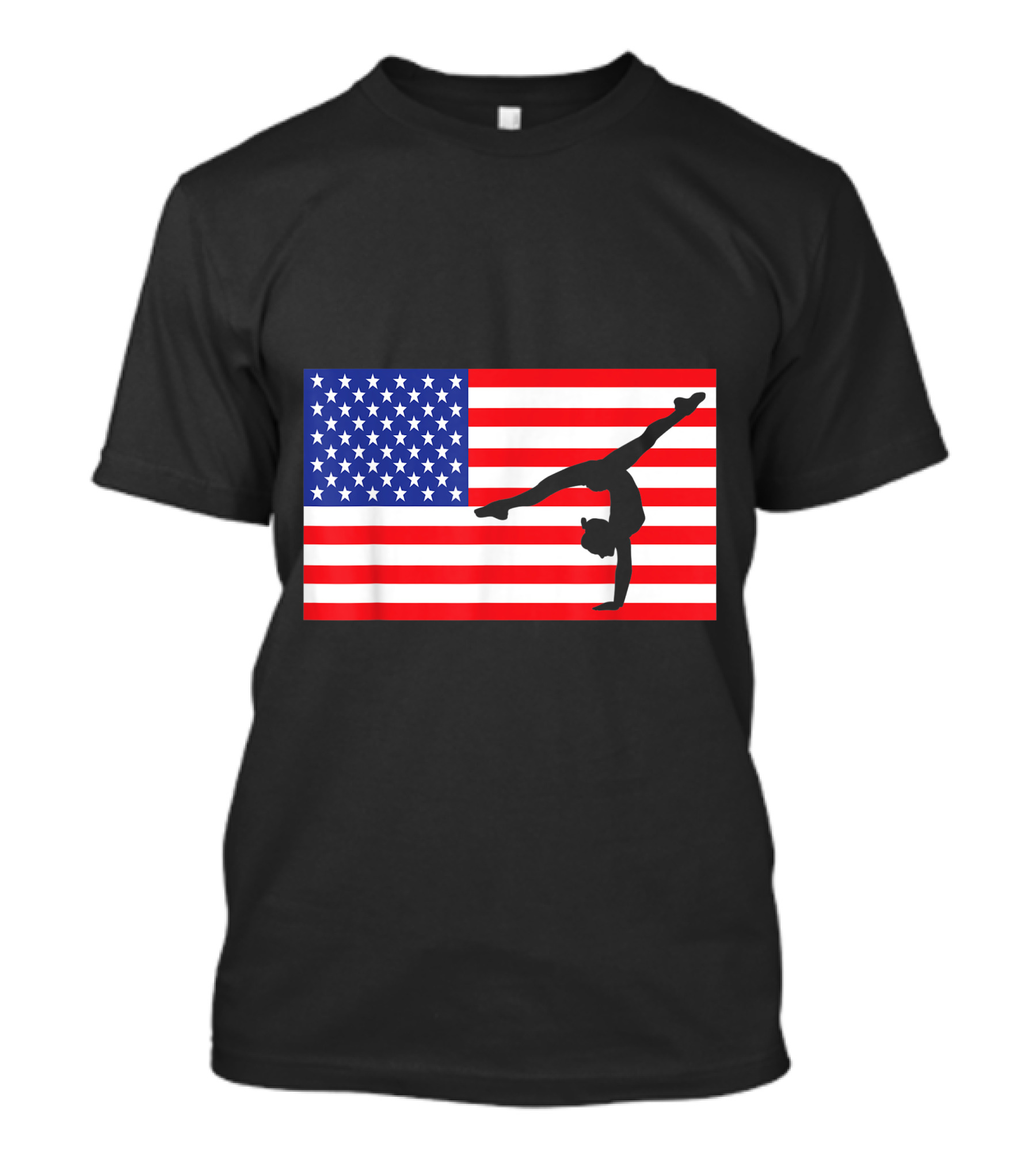 Tumbling USA American Flag Gymnastics Gymnast 4th Of July T-Shirt