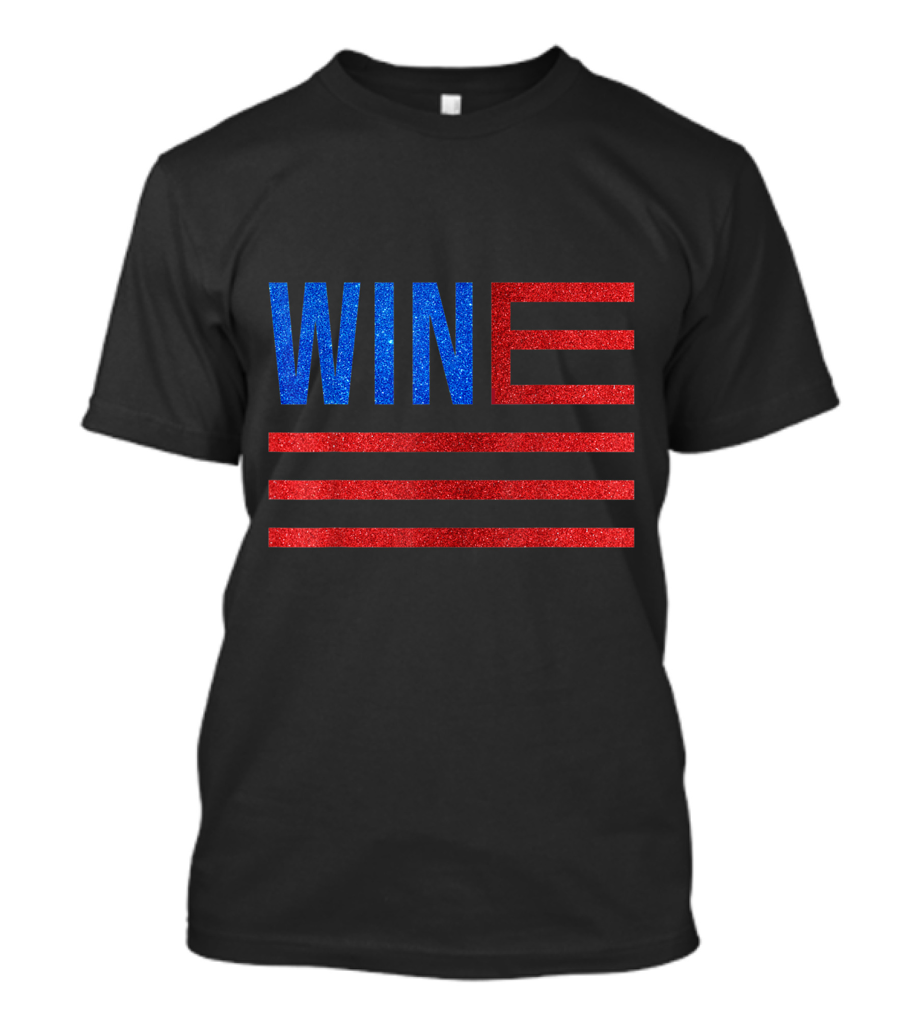 Wine American Flag 4th Of July Patriotic T-Shirt