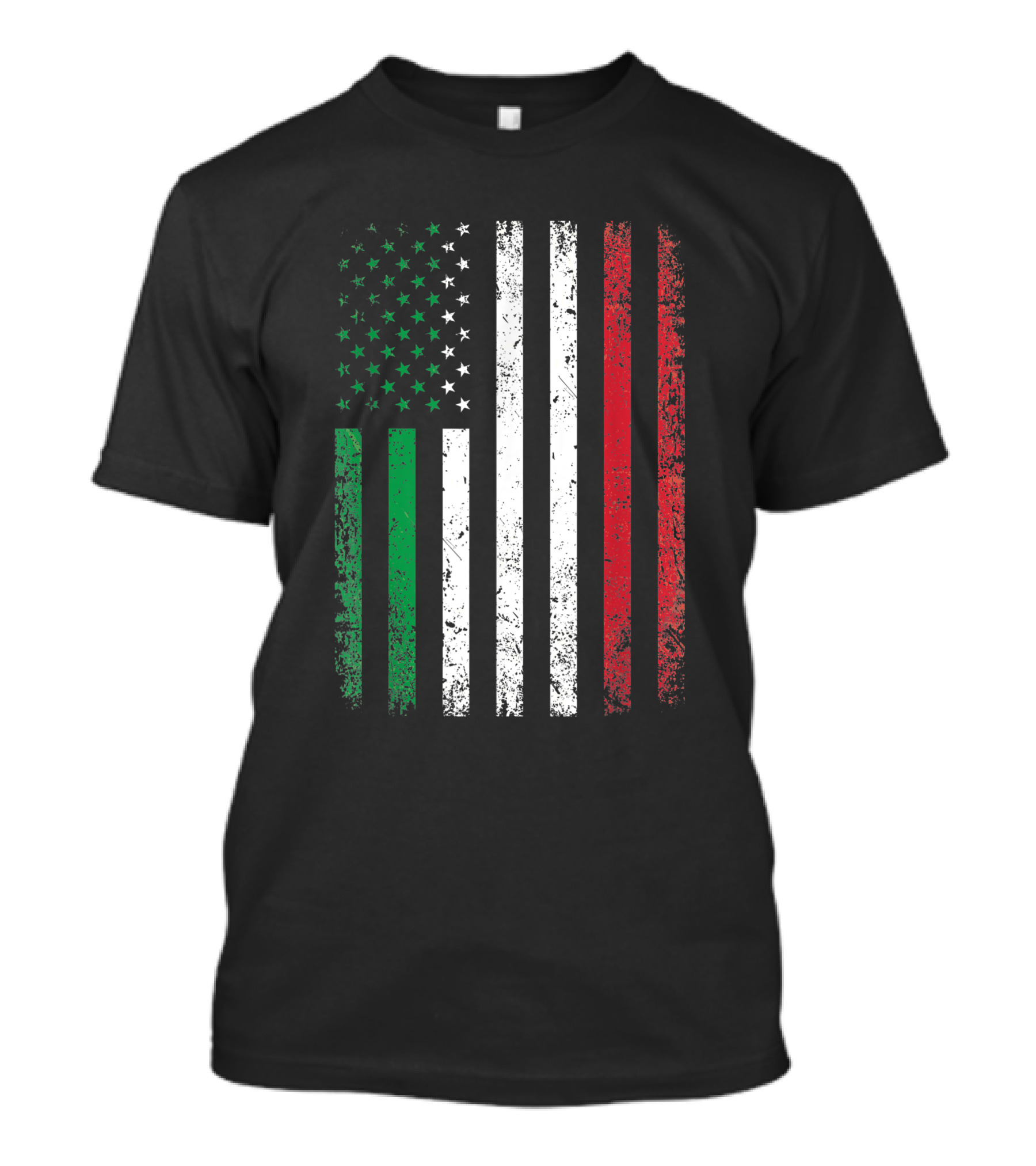Italy USA Flag 4th Of July Patriotic American Italian Flag Blend T-Shirt