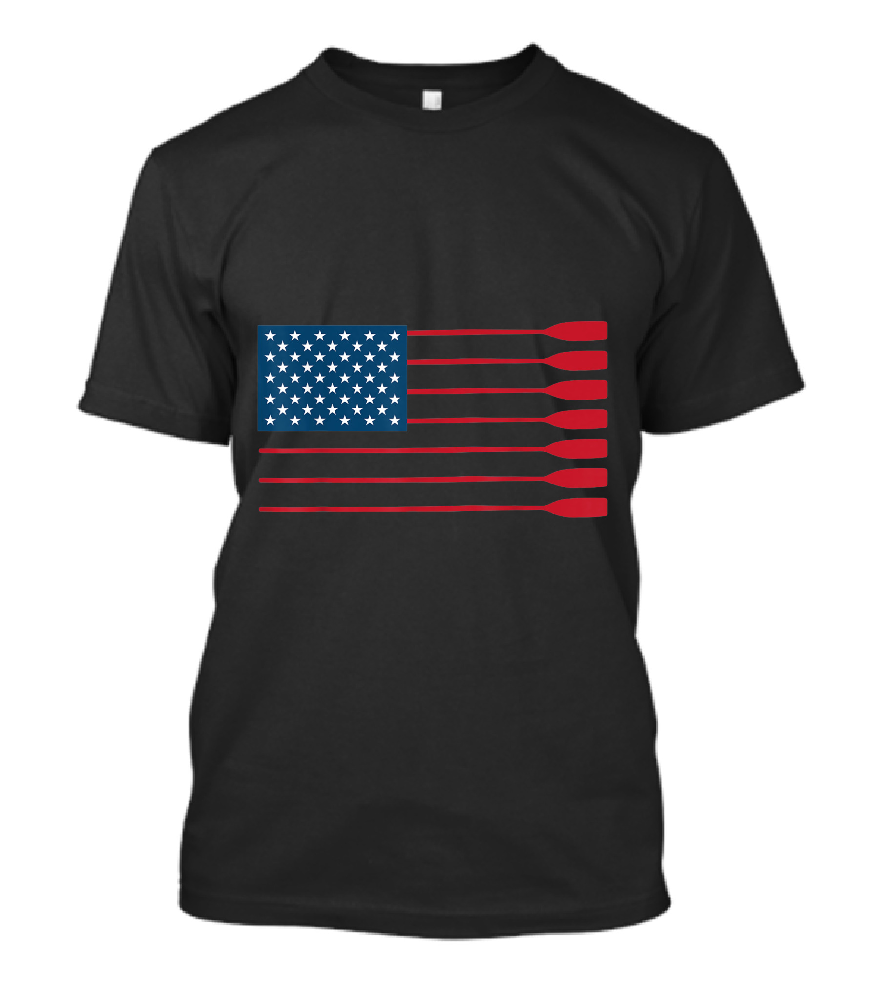 American Flag Oar Rowing Paddle Lover Rowers Funny Cool T-Shirt