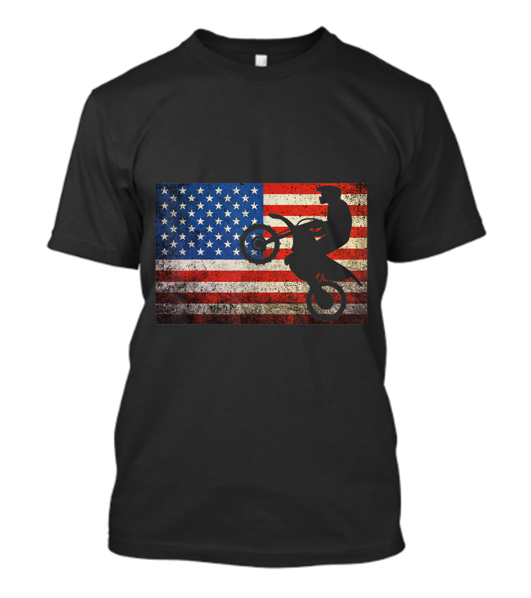 Usa Independence Day July 4Th American Flag Dirt Bike T-Shirt