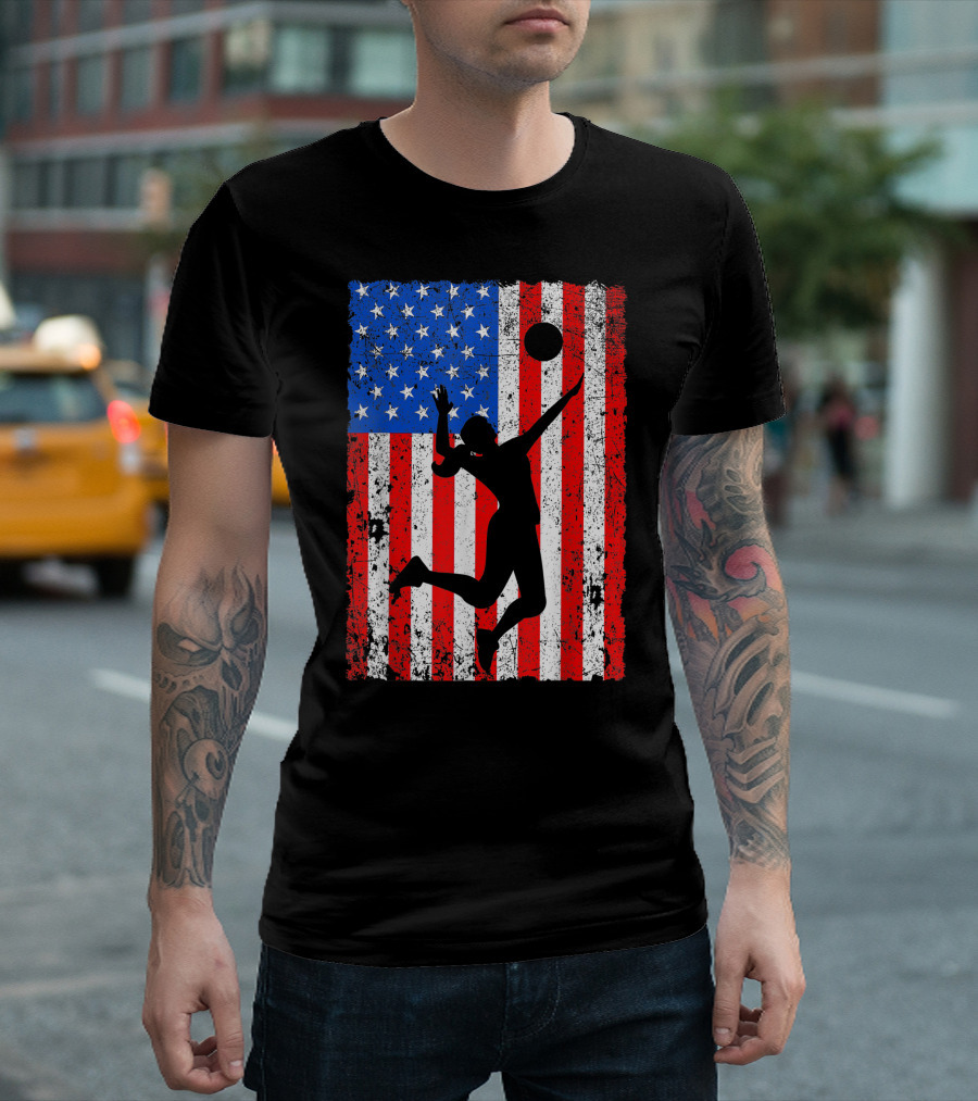 Soccer American Flag Merica Patriotic 4th July T-Shirt