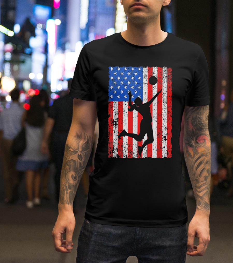 Soccer American Flag Merica Patriotic 4th July T-Shirt