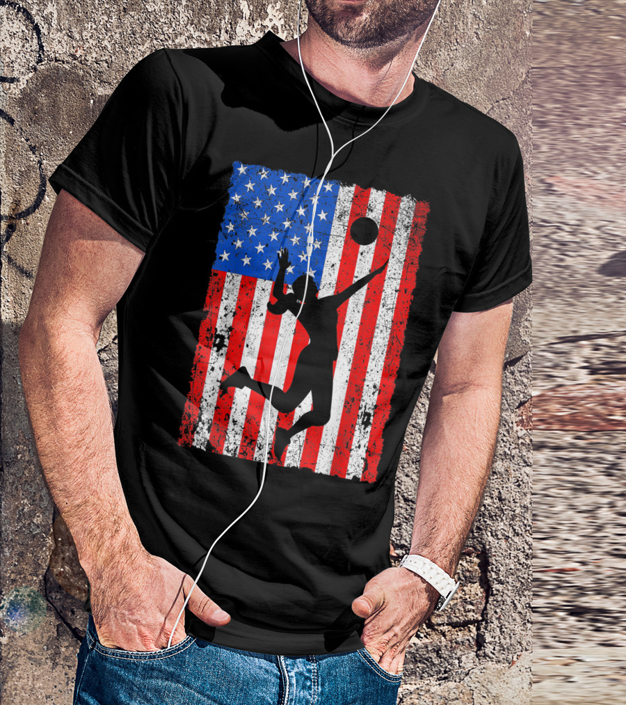 Soccer American Flag Merica Patriotic 4th July T-Shirt