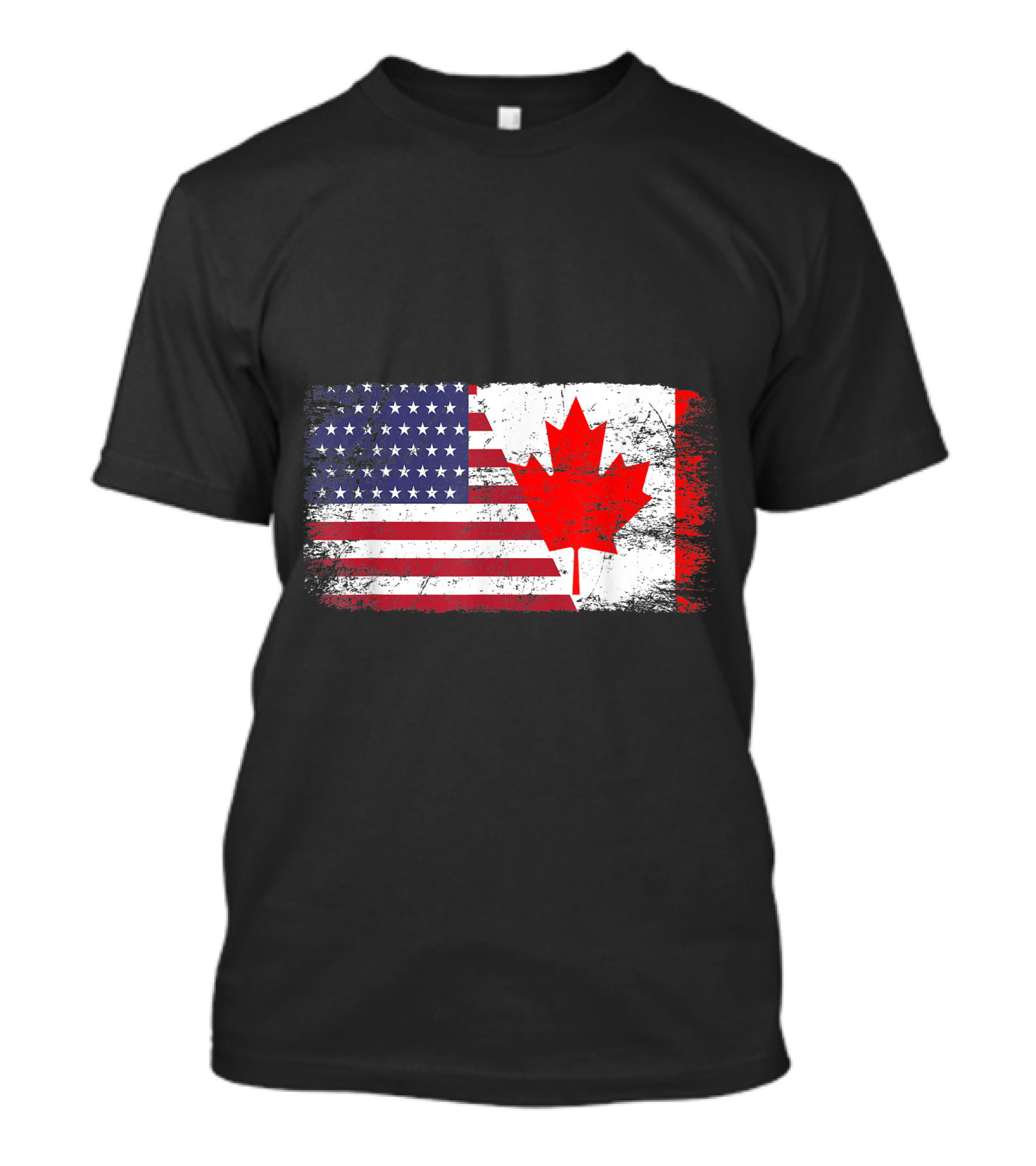 American Canadian Flag Us Eh Canadian Roots T-Shirt