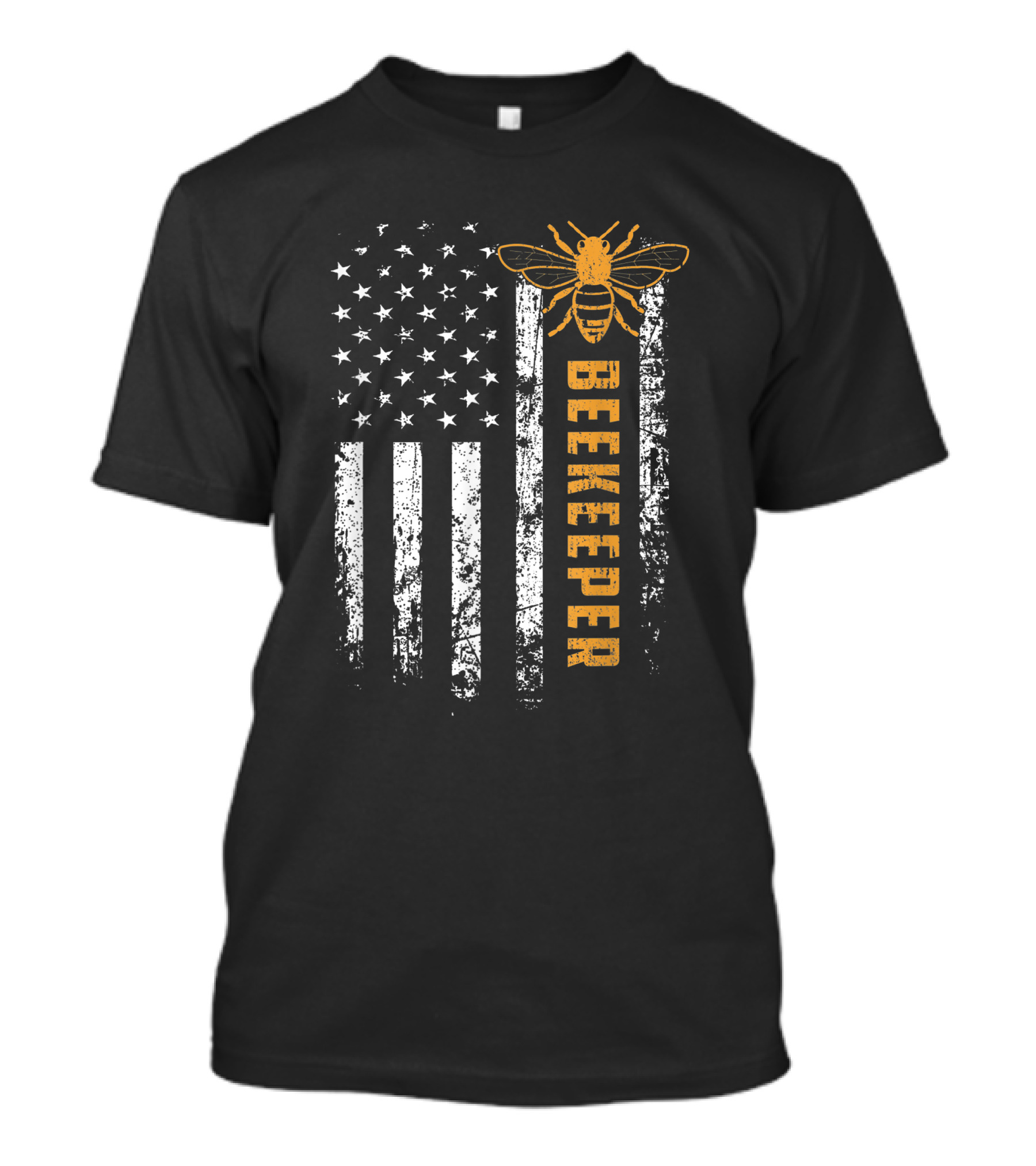 American Beekeeper Flag With Save Bees Stripe And Honeybee T-Shirt