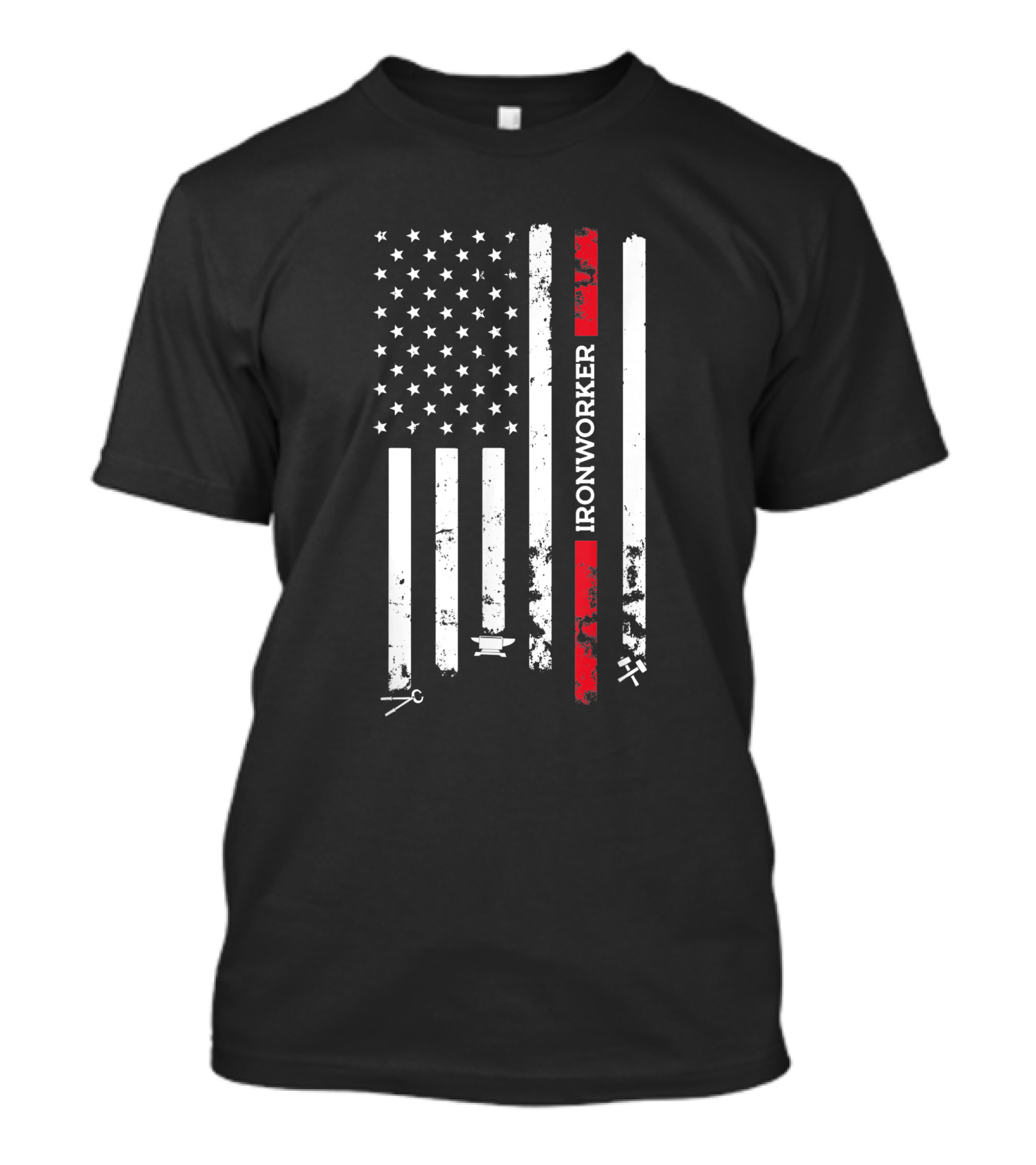 American Flag Ironworker Tools 4th Of July T-Shirt