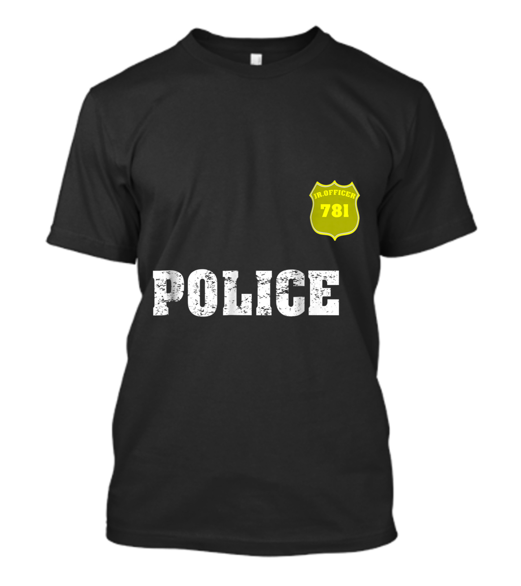 Police Jr. Officer 781 Badge Costume Halloween Boys Girl T-Shirt
