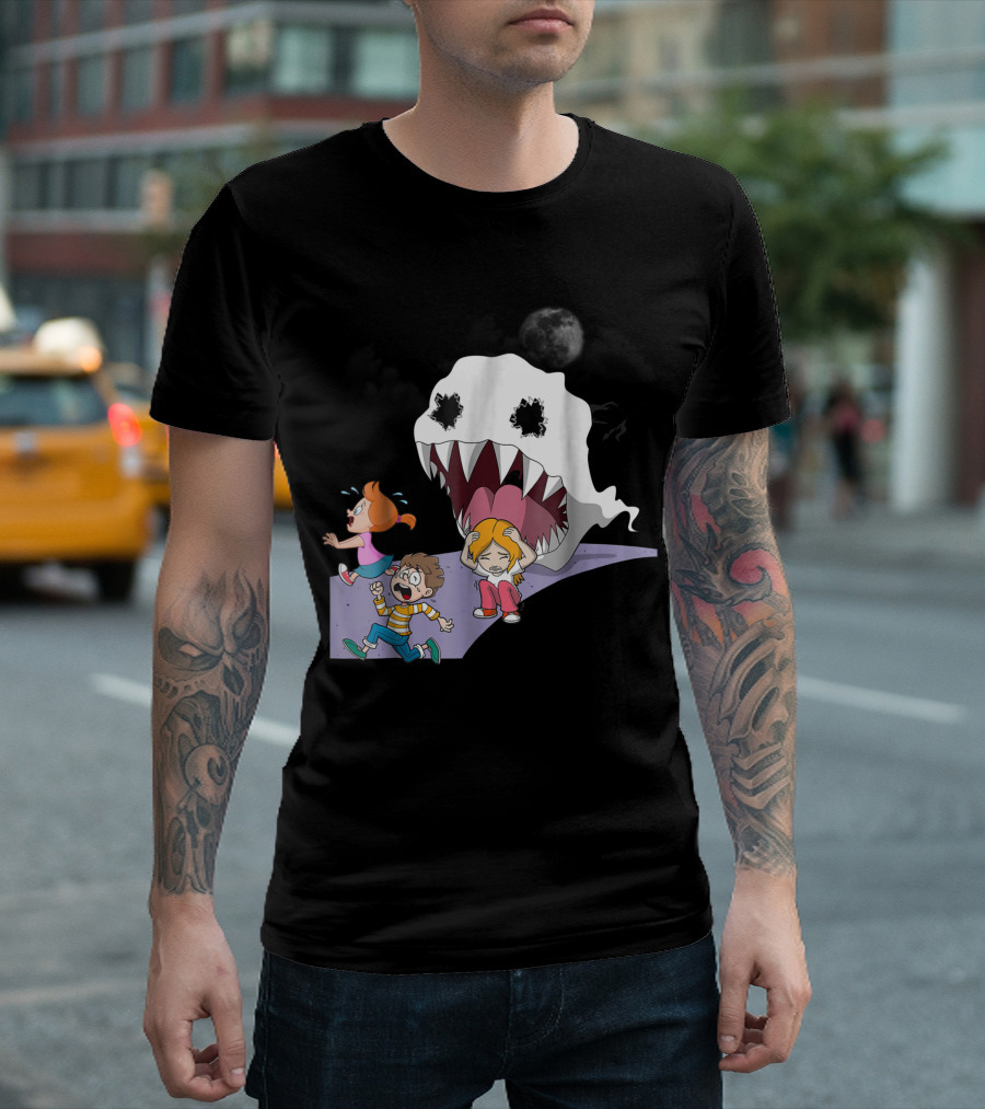 Kids See Ghost Halloween Scary Night Adventure for Women Son Daughter T-Shirt