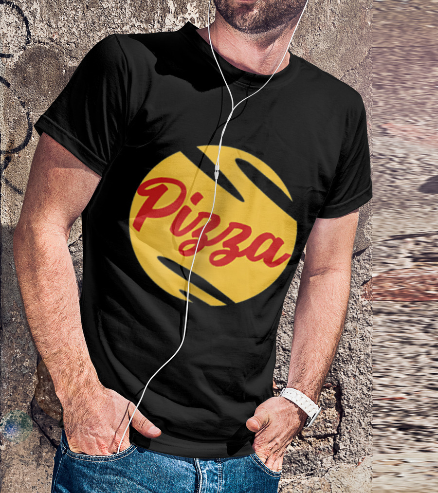 Pizza Delivery Boy Logo Style Circle T-Shirt