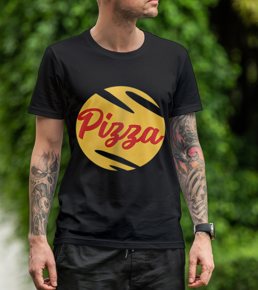 Pizza Delivery Boy Logo Style Circle T-Shirt