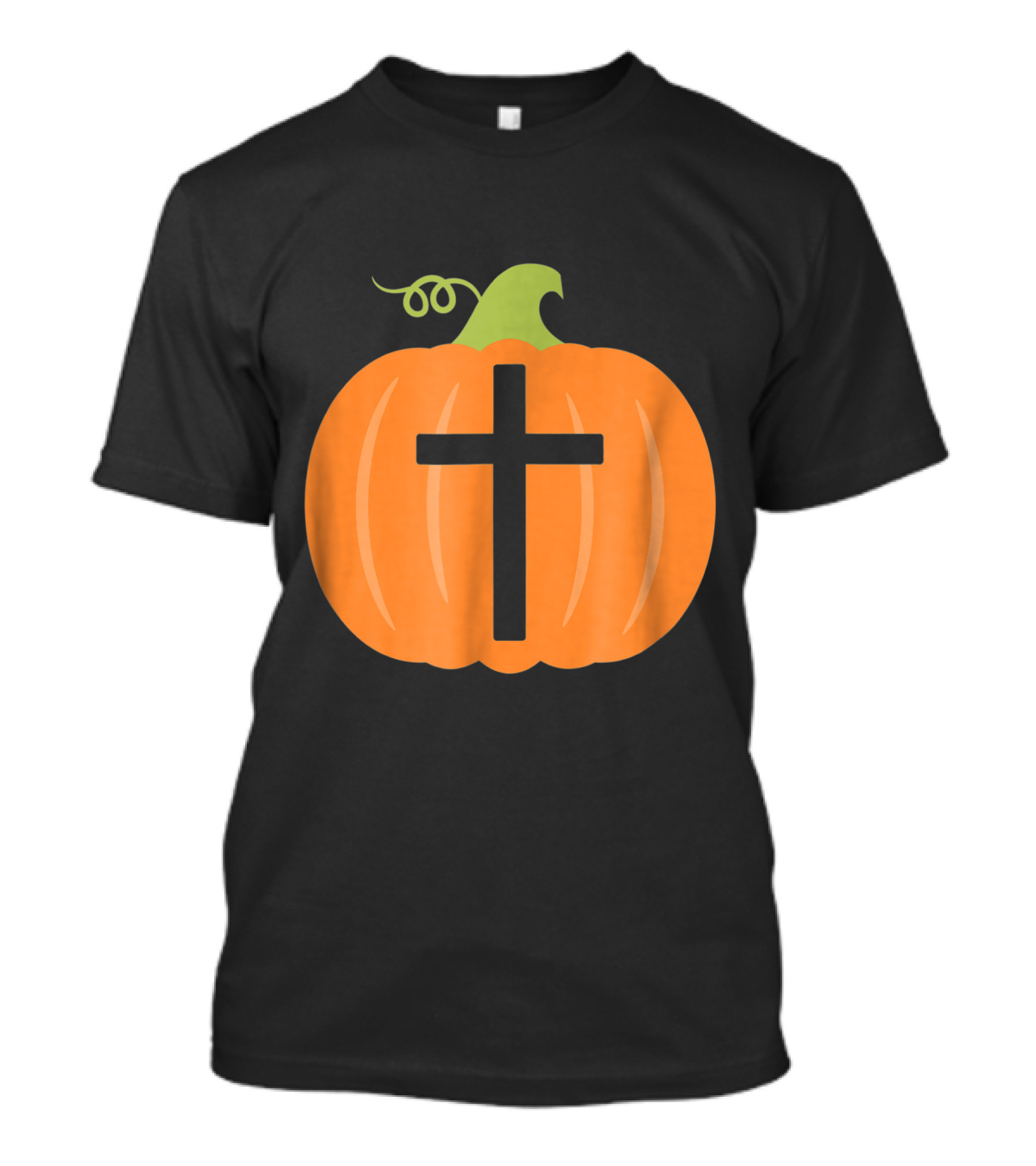 Christian Cross Inside Orange Pumpkin T-Shirt