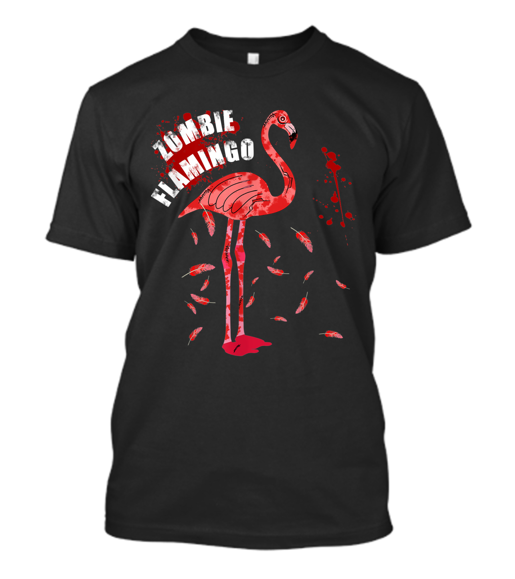 Zombie Flamingo Halloween Scary Bird Lovers T-Shirt