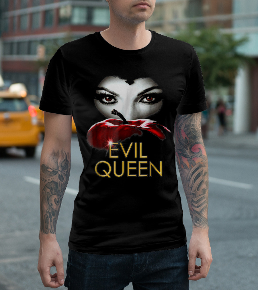 Evil Queen Red Apple Eyes Staring T-Shirt