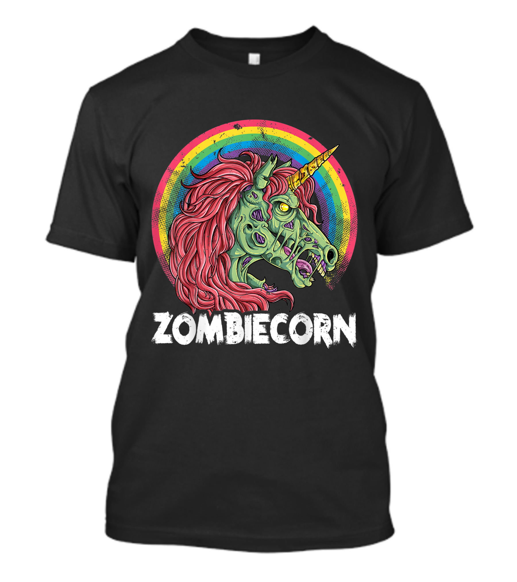 Zombiecorn Rainbow Zombie Unicorn Halloween Women T-Shirt