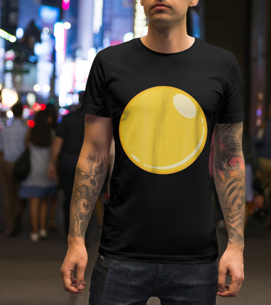 Egg Bacon Eggs Big Yellow Circle T-Shirt