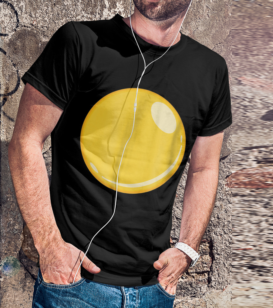 Egg Bacon Eggs Big Yellow Circle T-Shirt