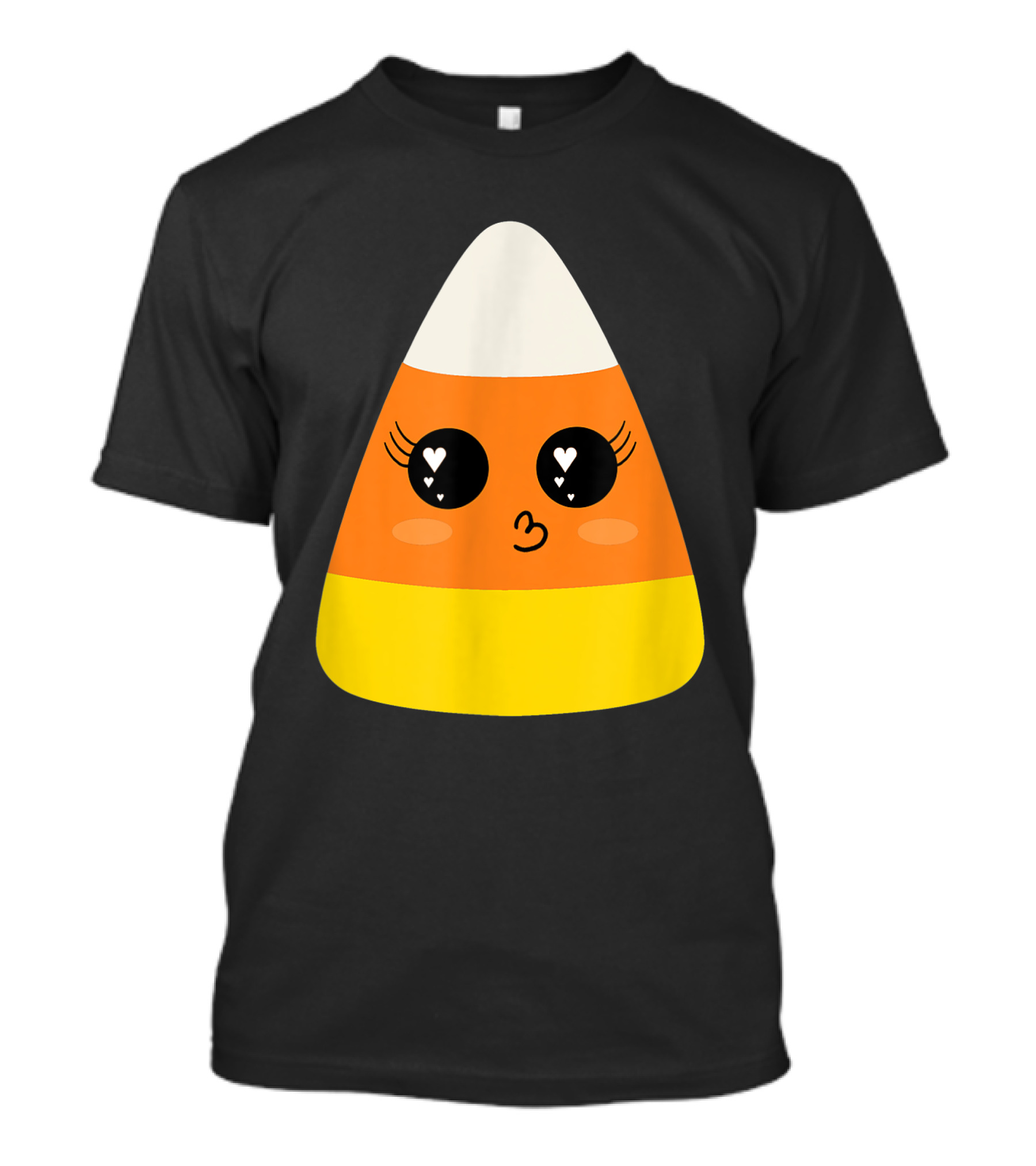 Kawaii Candy Corn Heart Eyes Cute Halloween T-Shirt
