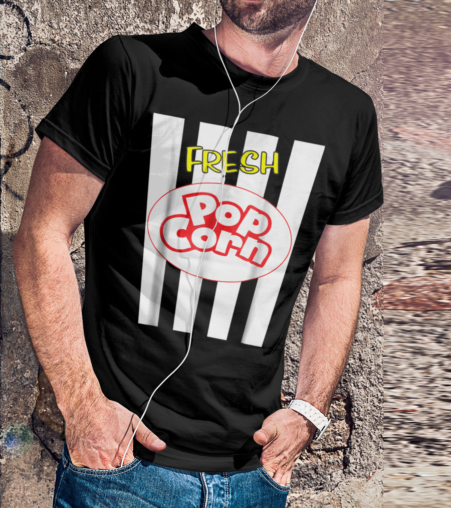 Fresh Pop Corn Bucket Stripes T-Shirt
