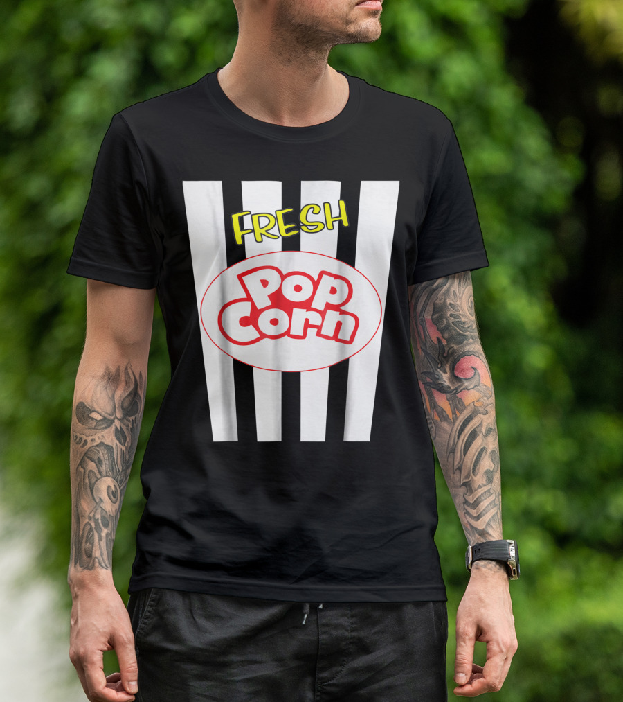 Fresh Pop Corn Bucket Stripes T-Shirt