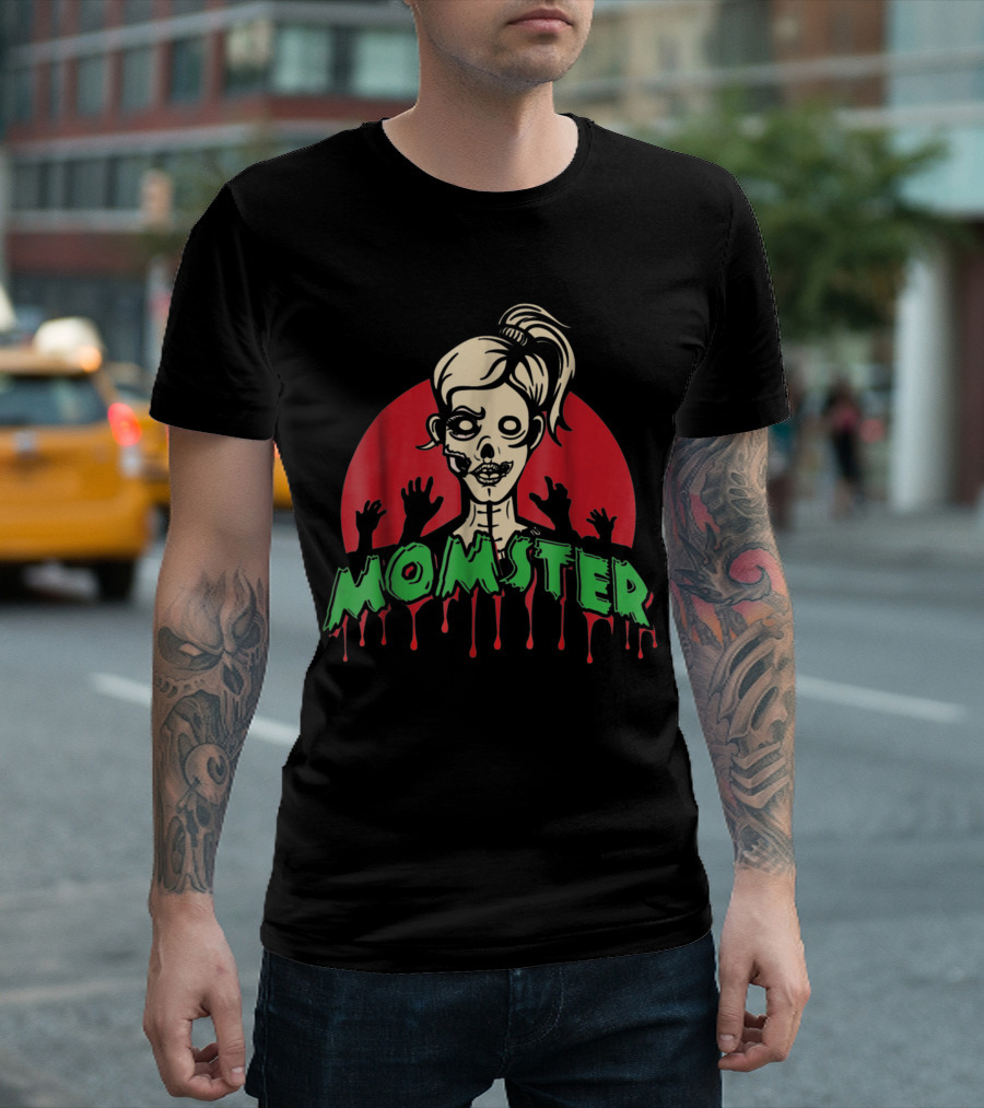 Momster Funny Parents Halloween Costume Zombie T-Shirt