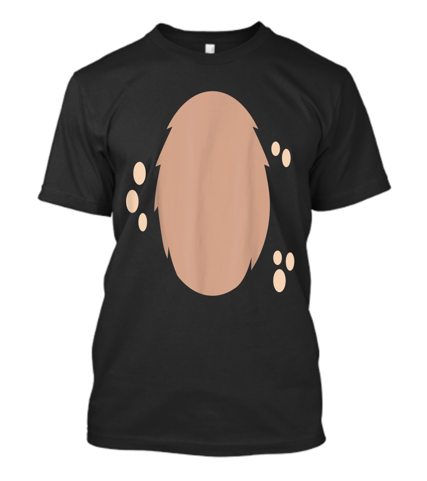 Deer In Headlights Animal Halloween DIY Paw Prints T-Shirt