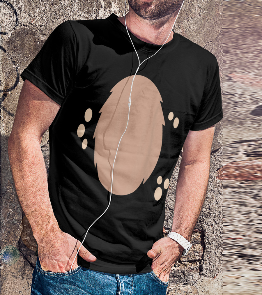 Deer In Headlights Animal Halloween DIY Paw Prints T-Shirt