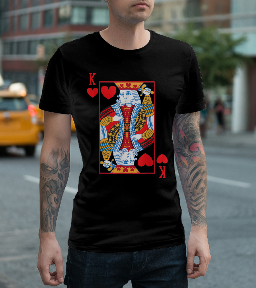Halloween King of Hearts Playing Card Costume T-Shirt