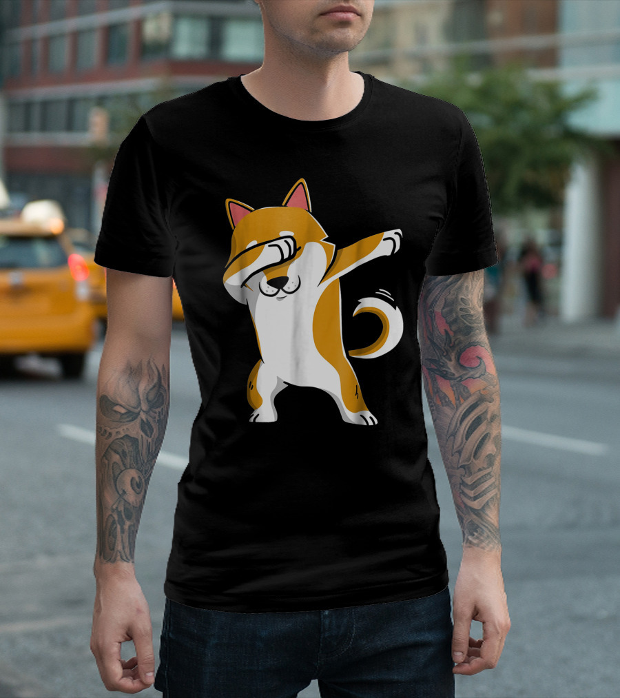 Dabbing Shiba Inu Kids Dog Halloween Costume T-Shirt