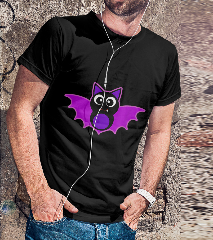Halloween Cute Cartoon Vampire Bat Toddlers T-Shirt