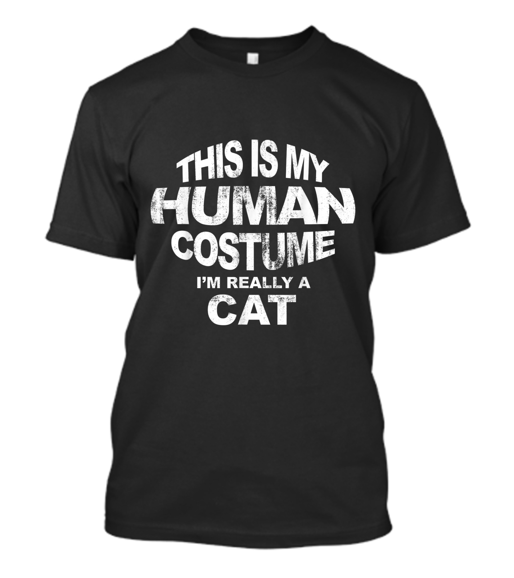 This Is My Human Costume I'm Really A Cat Christmas T-Shirt