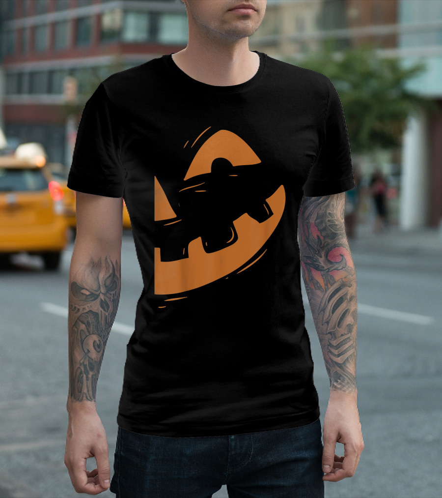 Jack O Lantern Pumpkin Face Halloween Matching Couple T-Shirt