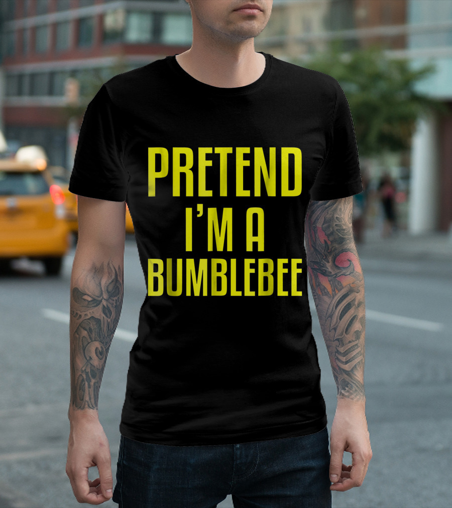 Funny Lazy Halloween Pretend I'm A Bumblebee T-Shirt