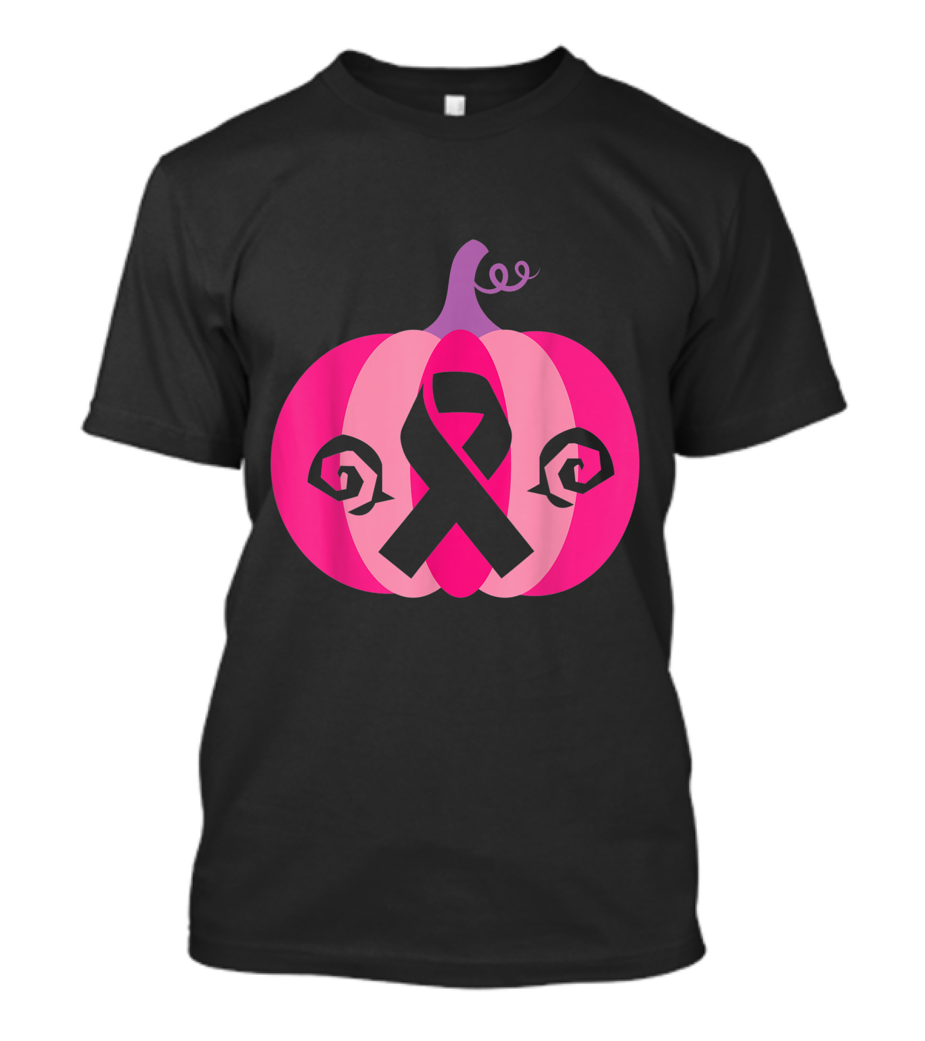Pink Pumpkin With Breast Cancer Awareness T-Shirt