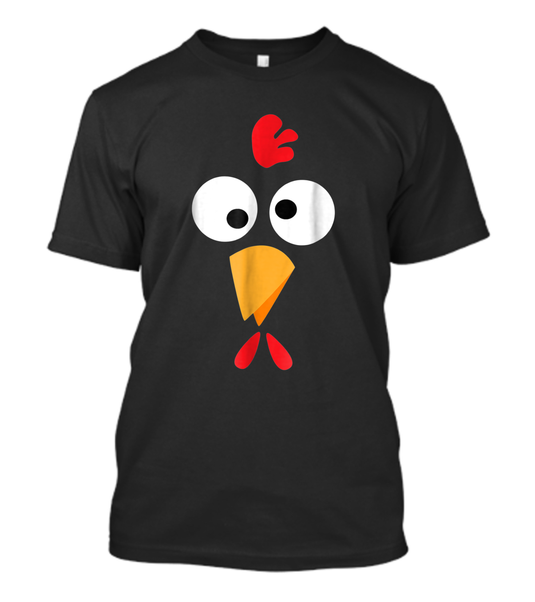 Crazy Chicken Face Minimalist Halloween Costume Funny Adults T-Shirt