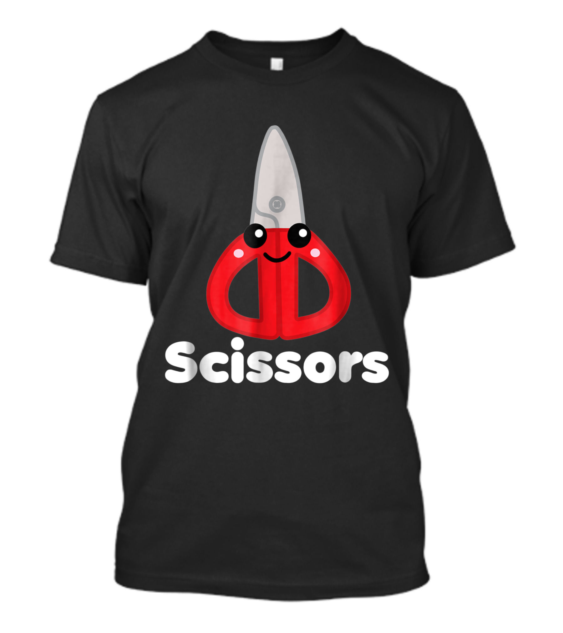 Rock Paper Scissors Group Halloween Costume Dark Scissors Red Character T-Shirt
