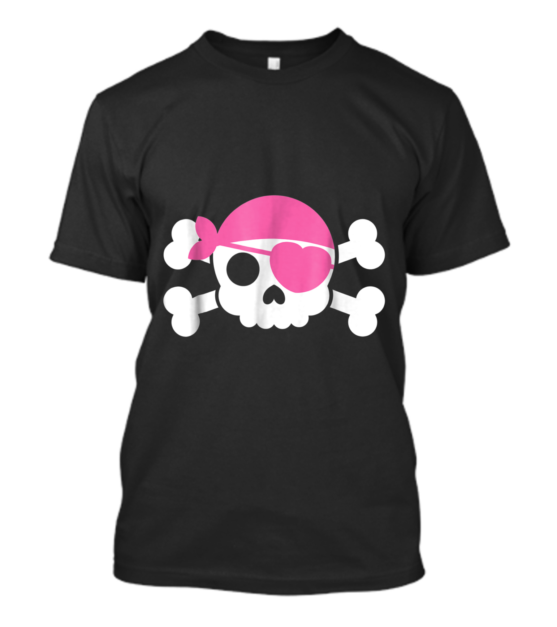 Jolly Roger Cute Pink Pirate Halloween Costume T-Shirt