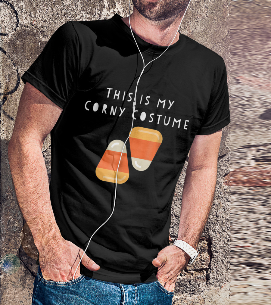This Is My Corny Costume Funny Candy Corn Halloween Joke T-Shirt