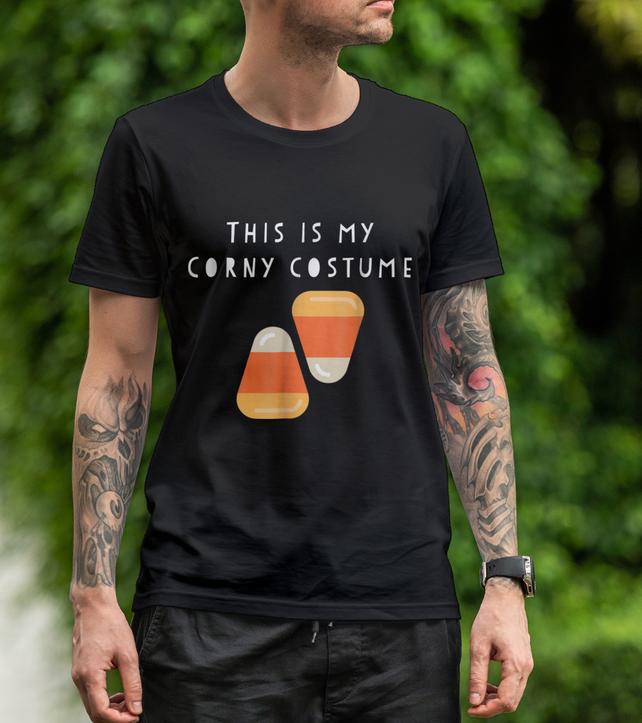 This Is My Corny Costume Funny Candy Corn Halloween Joke T-Shirt