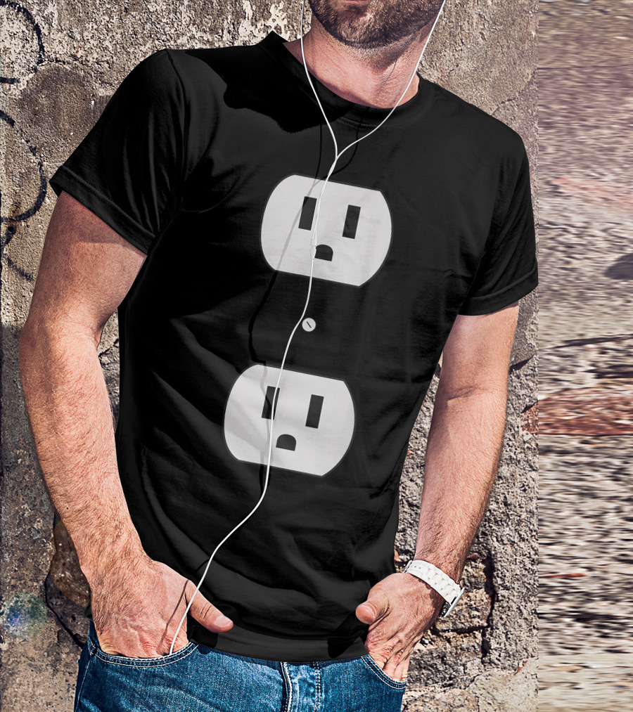 Super Simple Easy Halloween Electrical Outlet Plug Costume T-Shirt