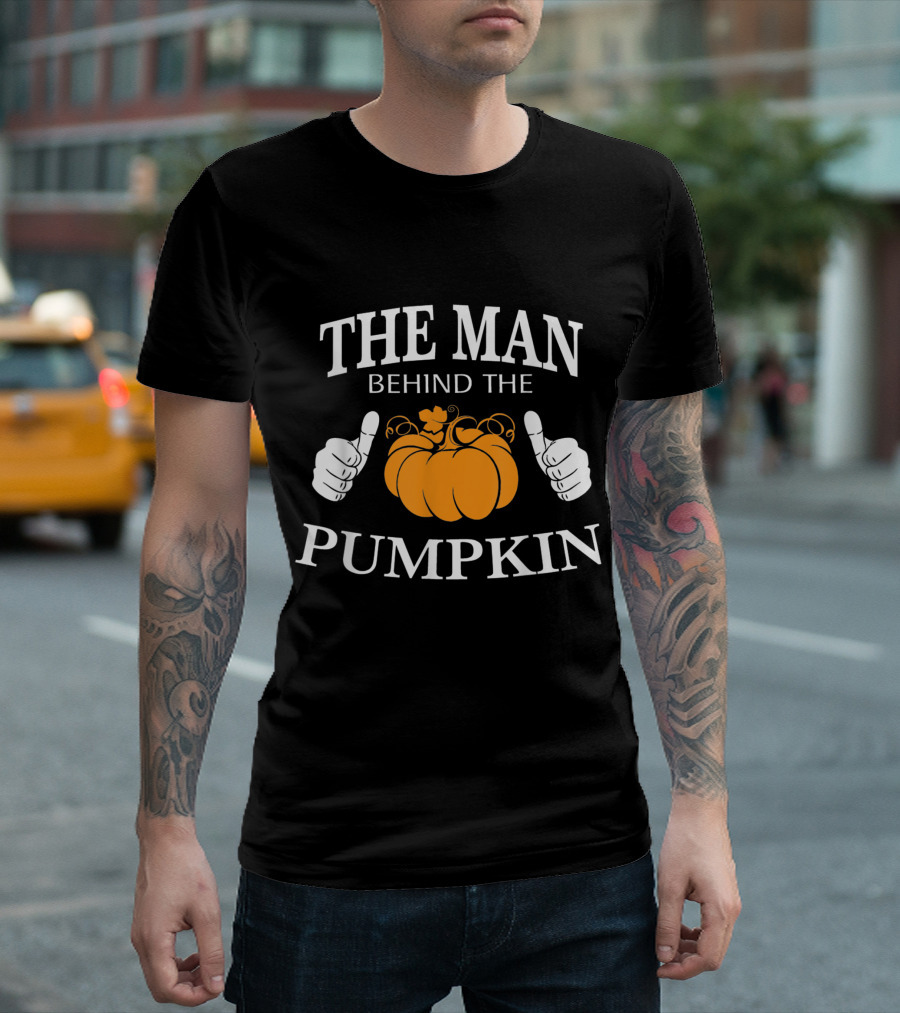 Halloween The Man Behind The Pumpkin Expecting Baby T-Shirt